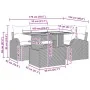 Juego de Sofás de Jardín Set de 5 Gris Ratán sintético, Acero, Tela by , Outdoor sofas - Ref: Foro24-3349579, Price: 375,66 €...