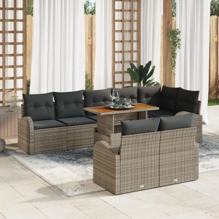 Conjunto de Sofá de Jardín Set de 9 Gris y Marrón Ratán von , Outdoor-Sofas - Ref: Foro24-3349600, Preis: 643,32 €, Rabatt: %