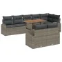 Conjunto de Sofá de Jardín Set de 9 Gris y Marrón Ratán von , Outdoor-Sofas - Ref: Foro24-3349600, Preis: 643,32 €, Rabatt: %