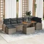 Conjunto de Jardín de 8 Piezas con Cojines Gris Poly Ratán Acacia by , Outdoor sofas - Ref: Foro24-3349614, Price: 521,16 €, ...
