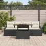 Juego de Comedor de Jardín de 5 Piezas con Cojines de Polirratán Negro Acacia von , Outdoor-Sofas - Ref: Foro24-3349767, Prei...