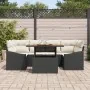 Juego de Comedor de Jardín de 7 Piezas con Cojines Negro Poliratán Acacia | Foro24.es | Tu tienda online para hogar, jardín y más Foro24.es