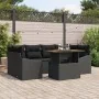 Juego de Sofás de Jardín Set de 7 Negro by , Outdoor sofas - Ref: Foro24-3349792, Price: 496,27 €, Discount: %