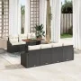 Conjunto de comedor de jardín de 8 piezas con cojines de ratán poli negro acacia | Foro24.es | Tu tienda online para hogar, jardín y más Foro24.es