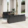 Set de Sofá de Jardín Set de 8 Negro Poliratán | Foro24.es | Tu tienda online para hogar, jardín y más Foro24.es