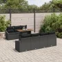 Set de Sofá de Jardín Set de 8 Negro Poliratán | Foro24.es | Tu tienda online para hogar, jardín y más Foro24.es