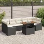 Juego de Comedor de Jardín de 8 Piezas con Cojines Ratán Negro Acacia by , Outdoor sofas - Ref: Foro24-3349802, Price: 545,06...