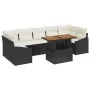 Juego de Comedor de Jardín de 8 Piezas con Cojines Ratán Negro Acacia by , Outdoor sofas - Ref: Foro24-3349802, Price: 545,06...