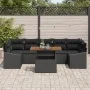 Juego de Sofás de Jardín Juego de 8 Negro Ratán, Madera by , Outdoor sofas - Ref: Foro24-3349806, Price: 583,87 €, Discount: ...