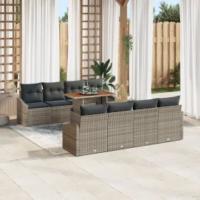 Juego de Comedor de Jardín de 9 Piezas con