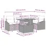 Conjunto de Comedor de Jardín de 6 Piezas con Cojines Ratán Sintético Negro de , Sofás de exterior - Ref: Foro24-3349837, Pre...