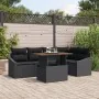 Conjunto de Sofás de Jardín Set de 6 Negro Poliratán, Vidrio von , Outdoor-Sofas - Ref: Foro24-3349841, Preis: 429,79 €, Raba...