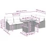Conjunto de Sofás de Jardín Set de 7 Negro Ratán by , Outdoor sofas - Ref: Foro24-3349848, Price: 493,87 €, Discount: -5%%