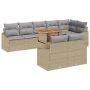 Juego de comedor de jardín de 9 piezas con cojines Beige Poliratán Acacia by , Outdoor sofas - Ref: Foro24-3349853, Price: 66...