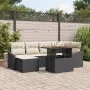 Conjunto de Comedor de Jardín de 7 Piezas con Cojines en Negro Poliratán Acacia by , Outdoor sofas - Ref: Foro24-3349858, Pri...