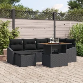 Juego de Sofá de Jardín Set de 7 Negro Ratán by , Outdoor sofas - Ref: Foro24-3349862, Price: 472,69 €, Discount: -5%%
