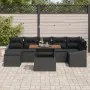 Set de Sofá de Jardín Set de 8 Negro Ratán Poliéster von , Outdoor-Sofas - Ref: Foro24-3349869, Preis: 537,75 €, Rabatt: -5%%