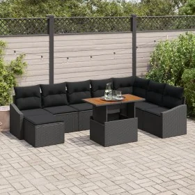Conjunto de sofá de jardín Set de 9 Gris Rattan de , Sofás de exterior - Ref: Foro24-3349876, Precio: 586,85 €, Descuento: -5%%