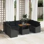 Conjunto de sofá de jardín 10 piezas Negro y marrón by , Outdoor sofas - Ref: Foro24-3349883, Price: 665,60 €, Discount: -5%%