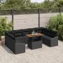 Conjunto de sofá de jardín 10 piezas Negro y marrón by , Outdoor sofas - Ref: Foro24-3349883, Price: 665,60 €, Discount: -5%%