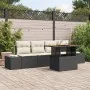 Conjunto de Sofá de Jardín Set de 5 Negro y Crema by , Outdoor sofas - Ref: Foro24-3349893, Price: 365,26 €, Discount: -5%%
