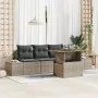 Conjunto de Sofá de Jardín Set de 5 Gris, Marrón (Ratan) by , Outdoor sofas - Ref: Foro24-3349894, Price: 366,53 €, Discount:...