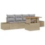 Conjunto de Sofá de Jardín 5 Piezas Beige Ratán Comedor de Jardín | Foro24.es | Tu tienda online para hogar, jardín y más Foro24.es