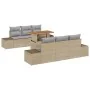 Juego de Sofá de Jardín 7 Piezas Beige Ratán Mesa de Exterior | Foro24.es | Tu tienda online para hogar, jardín y más Foro24.es