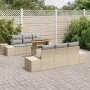 Juego de Sofá de Jardín 7 Piezas Beige Ratán Mesa de Exterior | Foro24.es | Tu tienda online para hogar, jardín y más Foro24.es