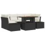 Conjunto de Sofá de Jardín Conjunto de 7 Beige y Negro Ratán, Tela von , Outdoor-Sofas - Ref: Foro24-3349914, Preis: 506,60 €...