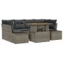 Juego de Sofá de Jardín Set de 7 Gris, Ratán von , Outdoor-Sofas - Ref: Foro24-3349915, Preis: 500,40 €, Rabatt: -5%%