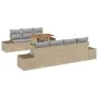 Conjunto de Sofá de Jardín 8 Piezas Beige Ratán Mesa de Exterior | Foro24.es | Tu tienda online para hogar, jardín y más Foro24.es