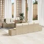 Conjunto de Sofás de Jardín 8 Piezas Beige, Blanco by , Outdoor sofas - Ref: Foro24-3349924, Price: 650,65 €, Discount: %