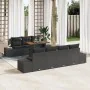 Juego de Sofá de Jardín Conjunto de 8 Negro y Marrón von , Outdoor-Sofas - Ref: Foro24-3349925, Preis: 594,92 €, Rabatt: -5%%