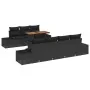 Juego de Sofá de Jardín Conjunto de 8 Negro y Marrón von , Outdoor-Sofas - Ref: Foro24-3349925, Preis: 594,92 €, Rabatt: -5%%