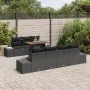 Juego de Sofá de Jardín Conjunto de 8 Negro y Marrón von , Outdoor-Sofas - Ref: Foro24-3349925, Preis: 594,92 €, Rabatt: -5%%