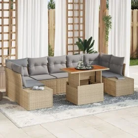 Juego de Sofás de Jardín Conjunto de 8 Beige
