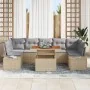 Juego de Sofás de Jardín Conjunto de 8 Beige natural, gris | Foro24.es | Tu tienda online para hogar, jardín y más Foro24.es
