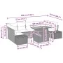 Conjunto de Sofá de Jardín Set de 8 Marrón, Gris by , Outdoor sofas - Ref: Foro24-3349929, Price: 566,35 €, Discount: -5%%