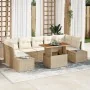 Conjunto de Sofá Jardín 8 Piezas Beige y crema Ratán by , Outdoor sofas - Ref: Foro24-3349931, Price: 623,97 €, Discount: -5%%