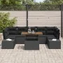 Juego de Sofás de Jardín Juego de 8 Negro y madera natural von , Outdoor-Sofas - Ref: Foro24-3349932, Preis: 602,88 €, Rabatt: %