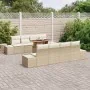 Juego de sofá de jardín Set de 7 Beige y crema Ratán y poliéster by , Outdoor sofas - Ref: Foro24-3349938, Price: 708,44 €, D...