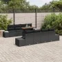 Juego de Sofá de Jardín Set de 7 Negro Ratán y Cojines de Tela by , Outdoor sofas - Ref: Foro24-3349939, Price: 664,91 €, Dis...