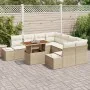 Conjunto de Sofá de Jardín Set de 9 Beige Poliratán by , Outdoor sofas - Ref: Foro24-3349945, Price: 670,90 €, Discount: -5%%
