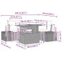 Conjunto de Comedor de Jardín de 5 Piezas con Cojines Negro Ratán von , Outdoor-Sofas - Ref: Foro24-3349956, Preis: 394,34 €,...