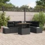 Juego de Comedor de Jardín de 6 Piezas con Cojines de Poliratán Negro de Acacia de , Sofás de exterior - Ref: Foro24-3349967,...