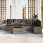 Juego de Comedor de Jardín de 7 Piezas con Cojines Ratán Gris Acacia von , Outdoor-Sofas - Ref: Foro24-3349971, Preis: 491,61...