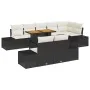 Conjunto de Jardín de 9 Piezas con Cojines Negro Ratán Poliéster Acacia by , Outdoor sofas - Ref: Foro24-3349977, Price: 665,...