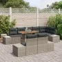 Set de Comedor de Jardín de 9 Piezas con Cojines Gris Poliratán Acacia by , Outdoor sofas - Ref: Foro24-3349978, Price: 672,0...