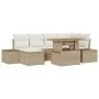 Juego de Sofá de Jardín Set de 7 Beige Rattan by , Outdoor sofas - Ref: Foro24-3349987, Price: 542,82 €, Discount: -5%%